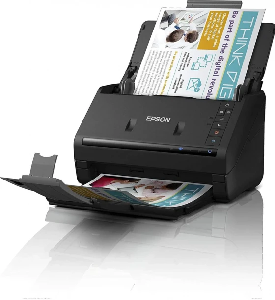 Scanner Epson WorkForce ES-500WII, dimensiune A4, tip sheetfed, Duplex, viteza scanare 35 ppm mono si color, optica 600 X 600dpi, senzor CIS, capacitate 50 coli, tehnologie ReadyScan LED