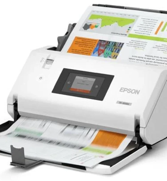 Scanner Epson WorkForce DS-32000, dimensiune A3, tip sheetfed, viteza scanare 90 ppm mono si color, ADF 120 coli, optica 600 X 600dpi, duplex, senzor CIS, tehnologie LED, Scanare catre BMP