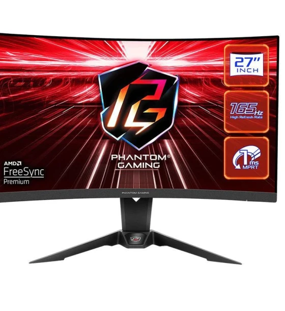 Monitor Gaming Asrock PG27Q15R2A, diagonala 27 inch, Aspect 16:9, anti-glare, 2560 x 1440, 165Hz, Luminozitate 550 cdmp, Contrast 4000:1, culori 16.7M, Timp raspuns 1ms, Flicker free