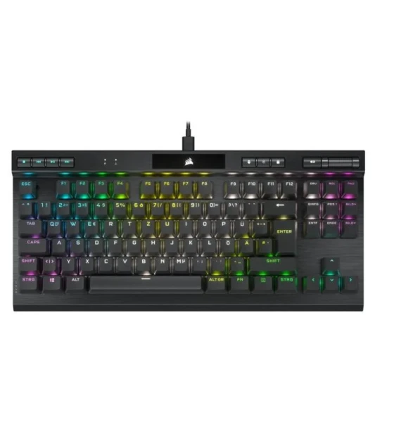 Tastatura CORSAIR K70 RGB TKL CHAMPION SERIES OPTICAL-MECHANICAL, negru Full Key NKRO with 100% Anti-Ghosting Supported in iCUE Profiles up to 50 Wired Connectivity USB 3.0 or 3.1 Type-A Key Switches