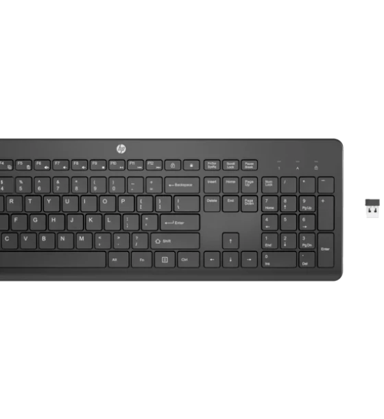 Tastatura HP 235 Wireless Mouse and Keyboard Combo, Culoare Negru, Dimensiuni 44 x 14, 62 x 2, 76 mm tastatura 6, 33 x 11, 5 x 3, 62 cm mouse, Greutate 0, 5 kg tastatura 0, 06 kg mouse, Garantie 1 an