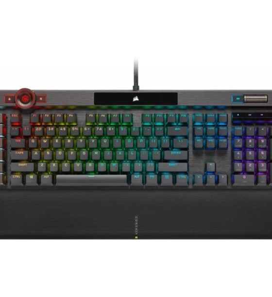 Tastatura CORSAIR K100 RGB OPTICAL-MECHANICAL, negru Full Key NKRO with 100% Anti-Ghosting Supported in iCUE Profiles up to 200 depending on complexity Wired Connectivity 2x USB 3.0 or 3.1 Type-A Key