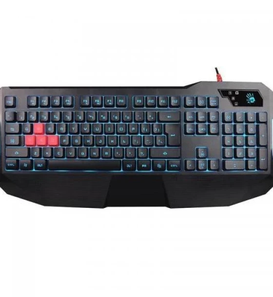 Tastatura A4tech B130 Bloody gaming, cu fir 106 taste, negru