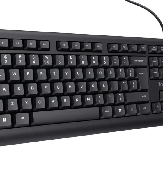Tastatura cu fir Trust, negru