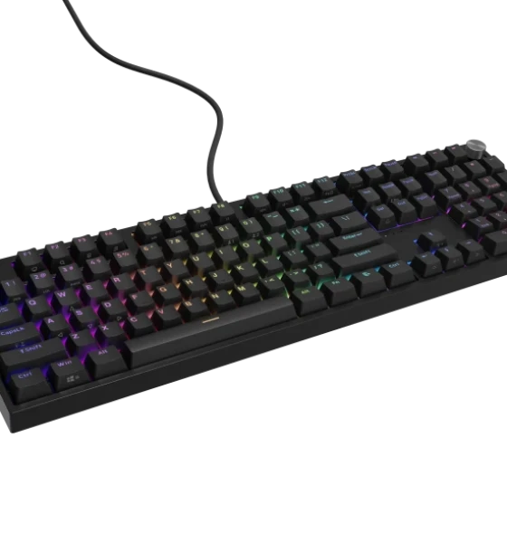 Tastatura GAMING keyboard genesis thor 404 us layout RGB backlight mechanical black gateron yellow PRO