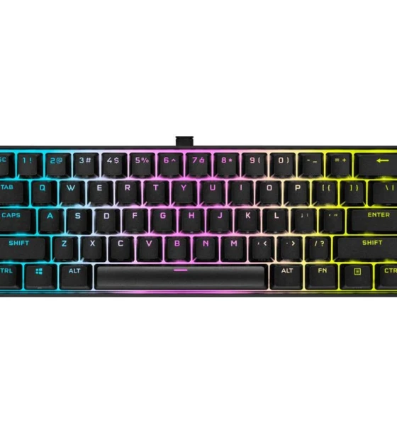 Tastatura CORSAIR K65 RGB MINI 60% mecanica, negru Full Key NKRO with 100% Anti-Ghosting Supported in iCUE Profiles up to 50 Wired Connectivity USB 3.0 or 3.1 Type-A Key Switches CHERRY MX RED