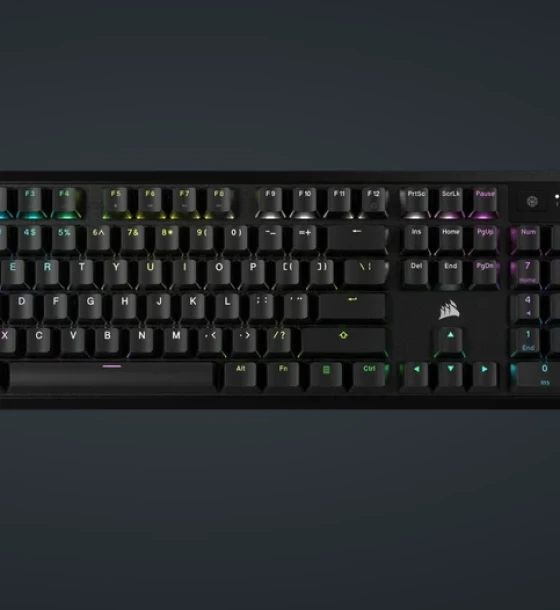 Tastatura mecanica CORSAIR K70 RGB CORE Mechanical Gaming Keyboard, Backlit RGB LED, CORSAIR Linear Red, Black, CH-910971E-NA