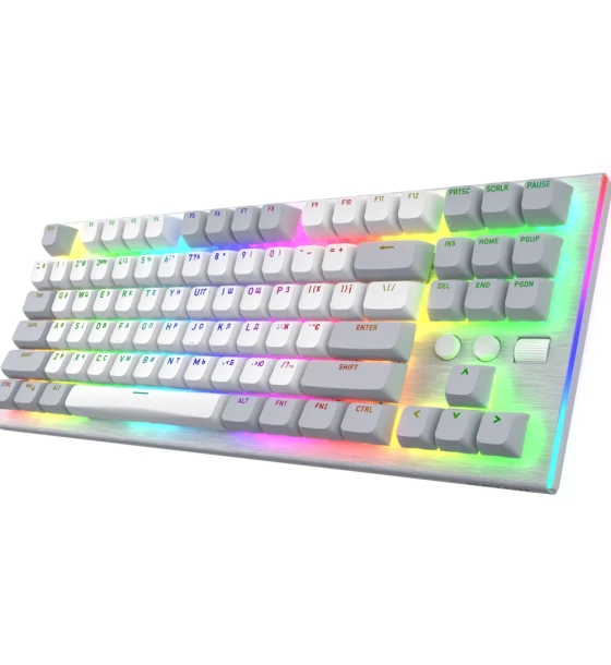Tastatura mecanica cu fir Hator Gravity TKL conectivitate USB, polling rate 1000Hz, iluminare RGB cu functia de a customiza fiecare tasta individual
