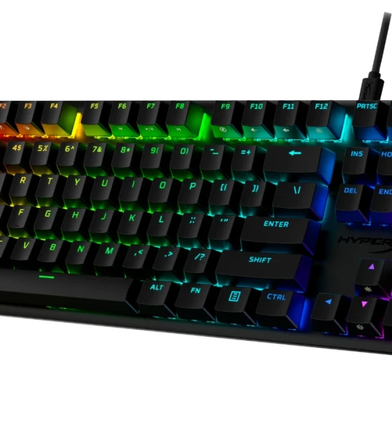 Tastatura HP HyperX Alloy Origins Core Pbt, Tastatura mecanica, Cablu USB Type-C detasabil, Iluminare RGB, Anti-Ghosting, Neagra