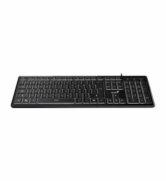 Tastatura Genius USB, multimedia, 104 taste + 12 taste multimedia, negru