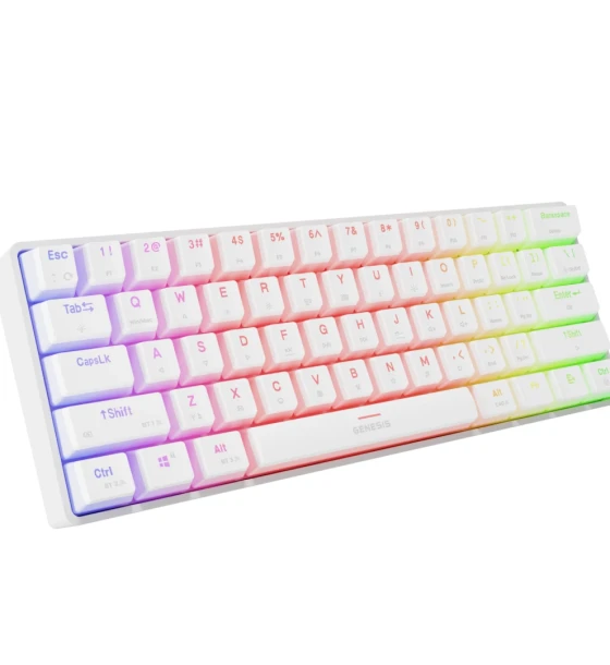 Tastatura gaming mecanica wireless Genesis Thor 660 G2 60%, iluminare RGB, switch Tactile, switch model Gateron Brown, numar taste 61, 13 butoane multimedia, lungime cablu 1.5m