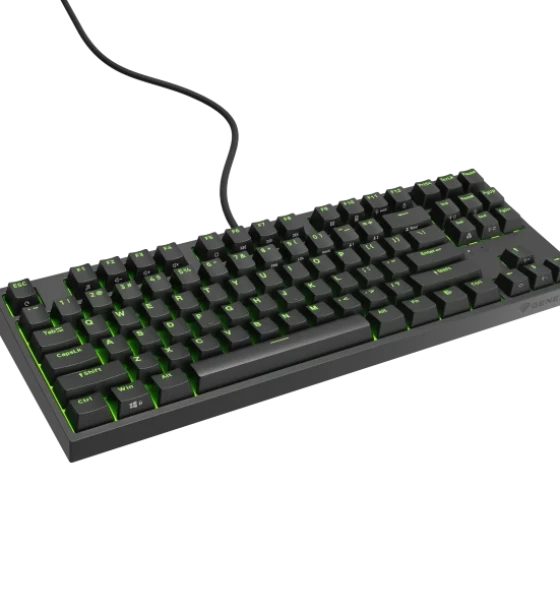 Tastatura gaming mecanica cu fir Genesis Thor 404 TKL, iluminare RGB, switch Linear, switch model Gateron Yellow Pro, numar taste 87, 11 butoane multimedia, lungime cablu 1.8m