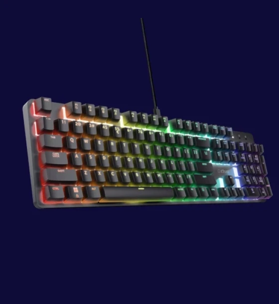 Tastatura mecanica Trust GXT 871 Zora, USB 2.0. nr taste 104, negru