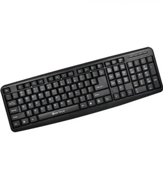 Tastatura Serioux 9400USB, cu fir, US layout, neagra, 104 taste, USB