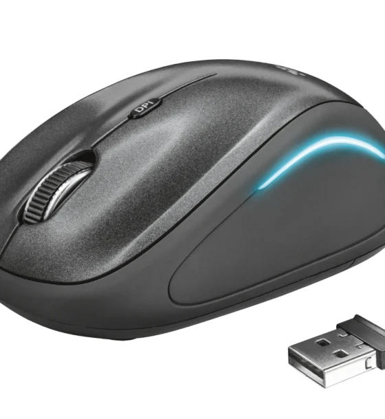 Mouse fara fir Trust Yvi FX Wireless Mouse - negru Specifications General Height of main product in mm 95 mm Width of main product in mm 57 mm Depth of main product in mm 40 mm Total weight