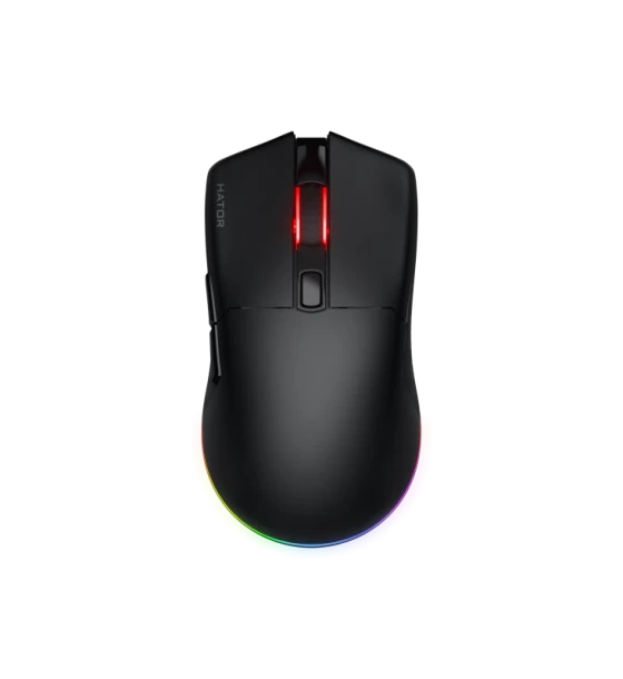Mouse gaming wireless Hator Pulsar 3, polling rate pana la 1000Hz, senzor Optical PixArt PMW 3311, maxima 12000 DPI, switch HATOR Optical 100M, iluminare RGB 16.8M culori