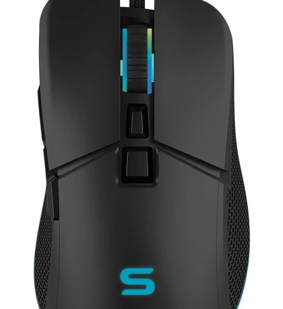 Mouse gaming Serioux Kayel, Senzor Sunplus 199, 800-6400 DPI, switch HUANO, pana la 20 milioane de click-uri, 7 Butoane, 6 moduri de iluminare RGB, cablu USB 1.5M, plug and play