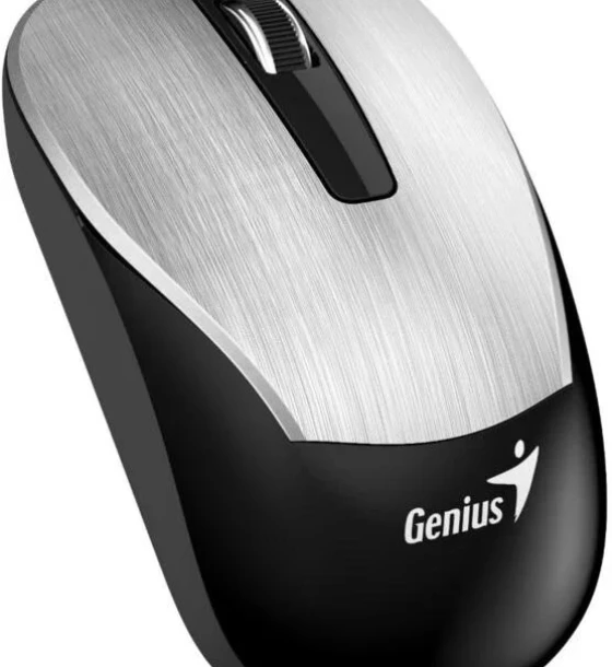 MOUSE Genius ECO-8015 wireless PC sau NB, 2.4GHz, optic, 1600 dpi, argintiu