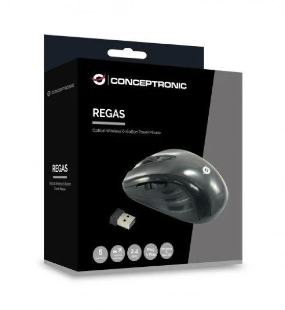 CONCEPTRONIC CLLM5BTRVWL 6-Button Wireless Travel Mouse, 61.4 x 38.4 x 105.4 mm