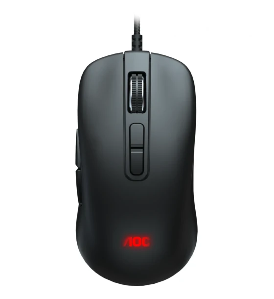 Mouse AOC GM300B, USB 2.0, 6200DPI, 7 butoane, RGB, 1.8m, negru