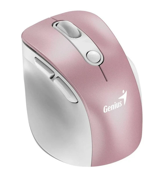 MOUSE Genius, Ergo "9000S Pro", PC sau NB, wireless, 2.4GHz, optic, 2400 dpi, butoane/scroll 5, roz