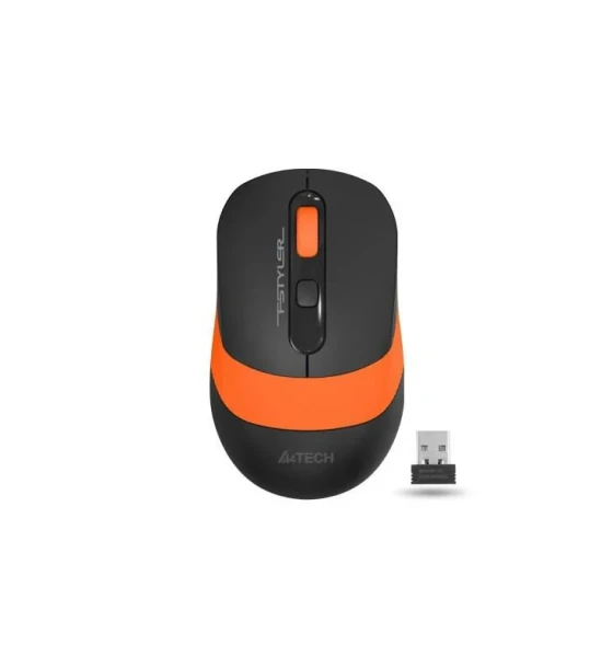 Mouse A4tech, gaming, wireless, optic, 2000 dpi, negru / portocaliu