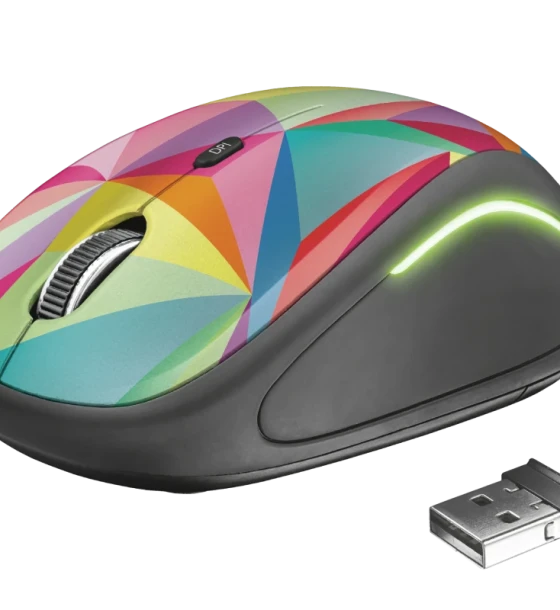 Mouse fara fir Trust Yvi FX Wireless Mouse - multicolor Specifications General Height of main product in mm 95 mm Width of main product in mm 57 mm Depth of main product in mm 40 mm Total