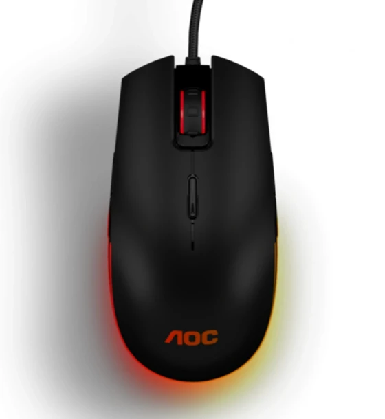Mouse AOC GM500, USB 2.0, 5000DPI, 8 butoane, RGB, 1.8m, negru