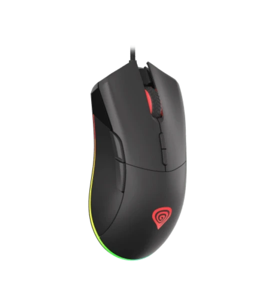 Mouse gaming cu fir Gensesis Krypton 290, senzor optic, interfata USB, maxima 6400 DPI, numar butoane 7, iluminare RGB, maximum frame rate 6 000 FPS, negru
