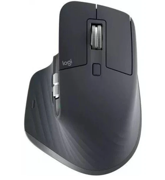 Mouse Logitech MX Master 3S, Wireless/Bluetooth fara fir, 8000 DPI, optic, butoane/rotite 7, graphite/negru