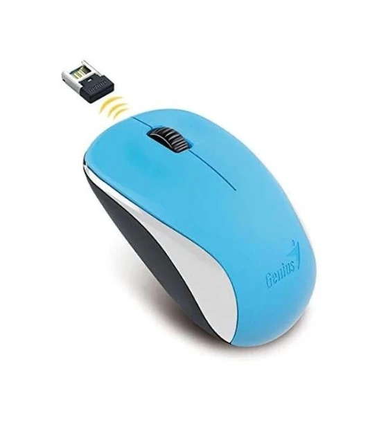 Mouse Genius NX-7000 wireless, PC sau NB, wireless, 2.4GHz, optic, 1200 dpi, butoane/scroll 3, albastru