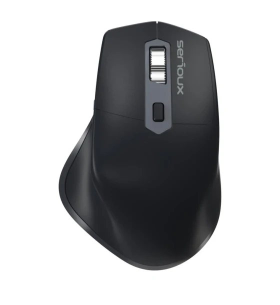 Mouse Serioux Apex 166 Wireless reincarcabil USB-C, Negru, senzor Optic, DPI 800/ 1200/1600/ 2400, conexiune Dongle USB 2, 4 GHz, banda de frecventa 2, 4 GHz, click silentios