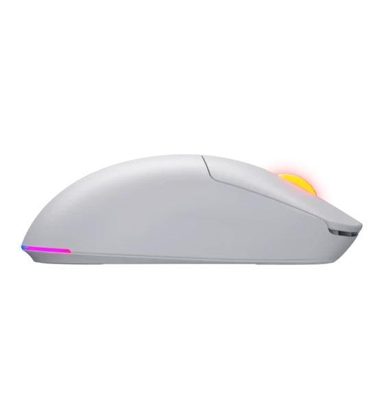Mouse wireless Hator Quasar 3, conectivitate 2.4GHz, bluetooth si USB, polling rate pana la 1000Hz, maxima 12000 DPI, capacitate baterie 600 mAh