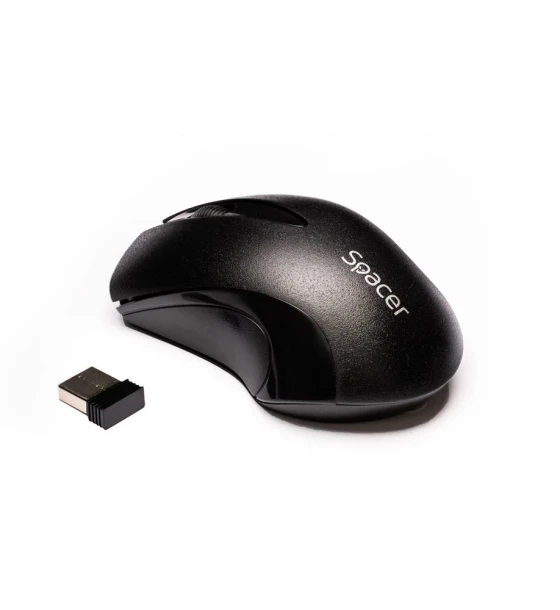 Mouse spacer SPMO-W12, wireless, 1000DPI, 3 butoane, functie auto sleep, negru