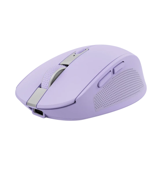 Mouse Trust Ozaa compact, maxima 3200 DPI, interfata USB-A, USB-C, mov