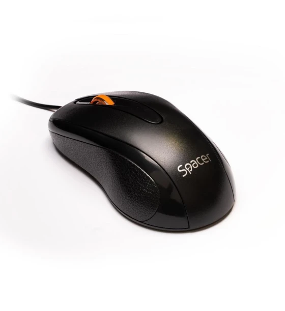 MOUSE Spacer, PC sau NB, cu fir, USB, optic, 1000 dpi, butoane/scroll 3, negru, SPMO-F01