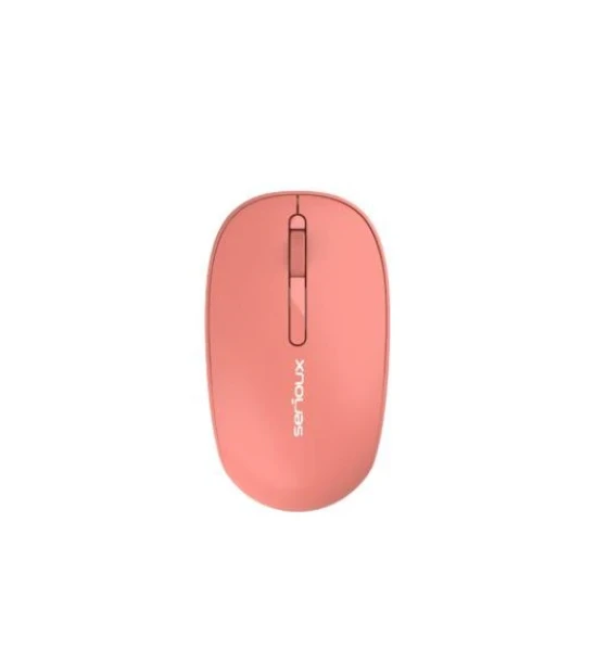 Mouse Serioux Spark 215 Wireless Portocaliu, Senzor Optic, DPI 1000, conexiune Dongle USB 2, 4 GHz, banda de frecventa 2, 4 GHz, click silentios, alimentare 1 baterie AA inclusa, 1, 5 V