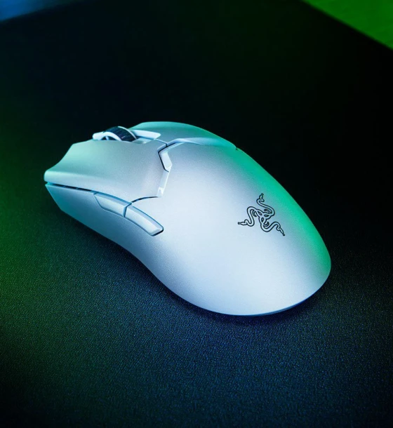 Mouse Razer Viper V2 Pro, Razer HyperSpeed Wireless, cu fir Speedflex Cable, viata baterie pana la 80h, White