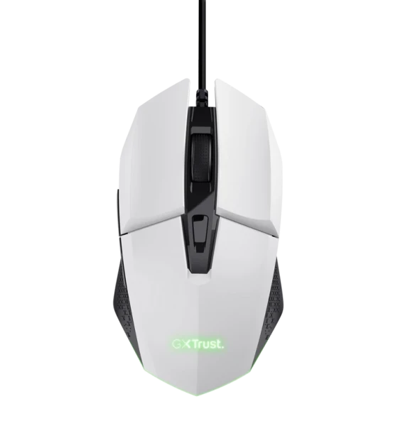 Mouse Trust GXT110W Felox cu fir, maxima 6400 DPI, alb