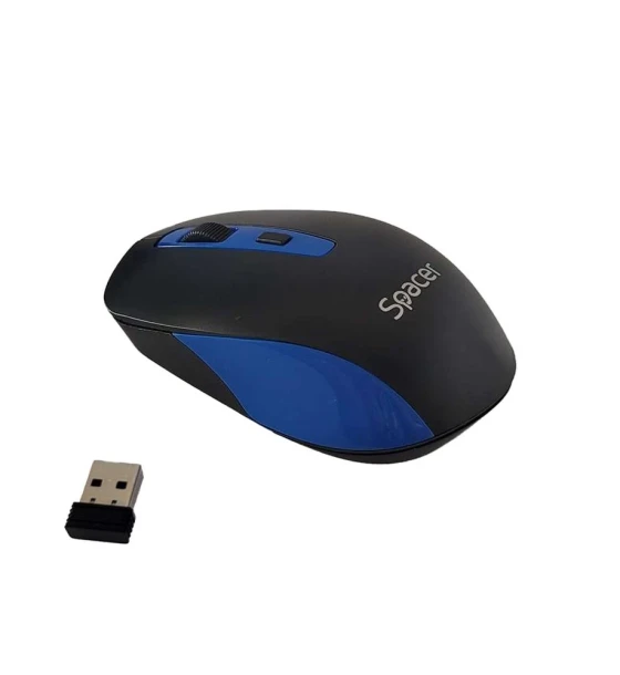 MOUSE Spacer, PC sau NB, 1600 dpi, butoane/scroll 4, negru cu albastru