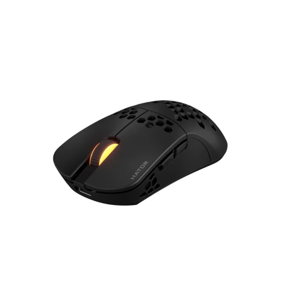 Mouse wireless Hator Stellar Pro, conectivitate 2.4GHz, bluetooth si USB, polling rate pana la 1000Hz, capacitate baterie 300mAh, durata de viata baterie in modul wireless pana la 18 ore