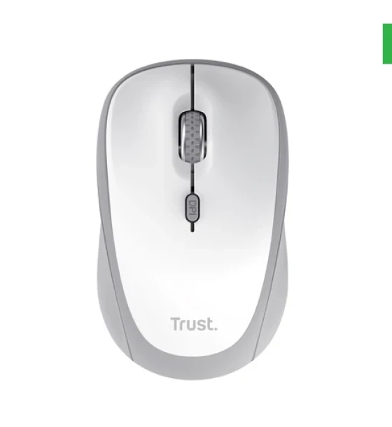 Mouse wireless Trust Yvi, maxima 1600 DPI, alb
