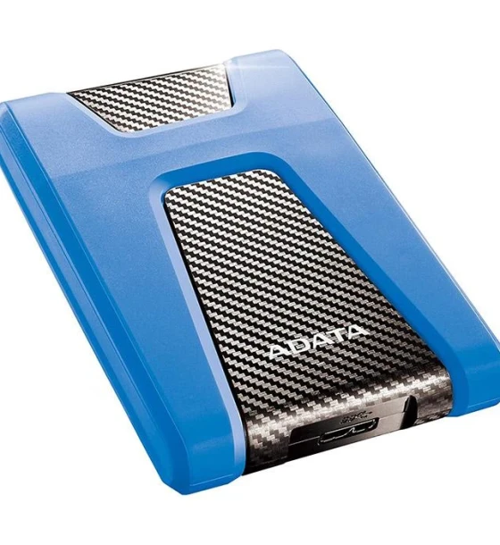 Hard Disk extern HDD extern ADATA, 2TB, HD650, 2.5 inch, USB3.1, Rezistent la zgarieturi, Albastru