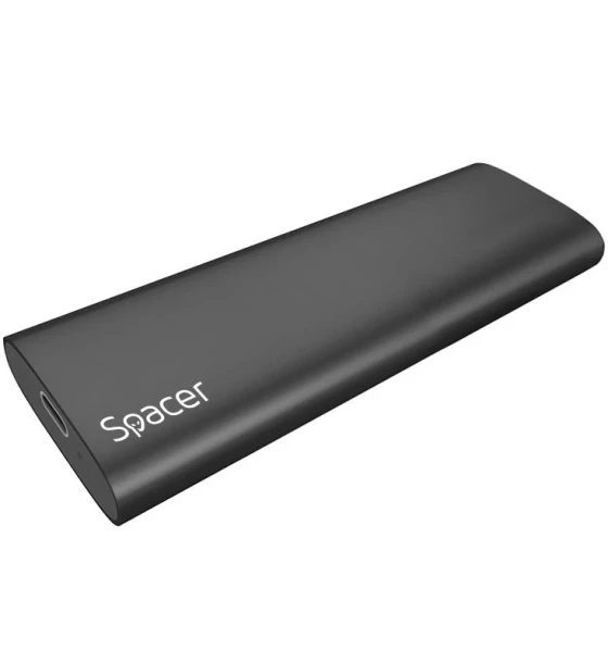 Hard Disk extern Rack extern SPACER, pentru SSD M.2 PCIe NVMEE, interfata PC USB 3.1 Type C, aluminiu, negru