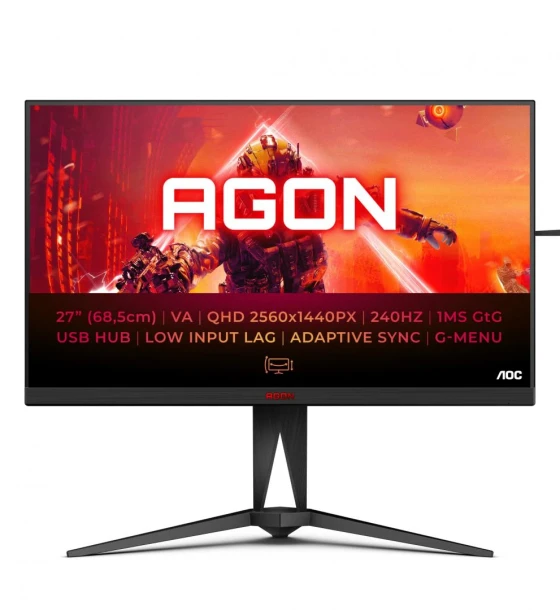 Monitor LED AOC Agon AG275QZN EU, 27inch, 2560x1440, 1ms GTG, Black-Red