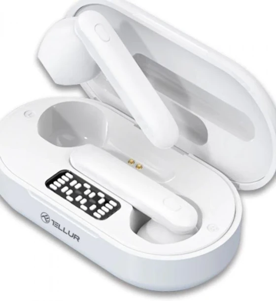 Casca audio Casti Bluetooth Tellur Flip True Wireless, alb