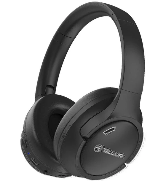 Casti Bluetooth Tellur Vibe, frecventa 2.4GHz, Class 2, sensibiliate 113 3dB, impendanta 32Ω, timp ascultare pana la 15 ore cu ANC pornit, pana la 20 de ore cu ANC oprit, negru