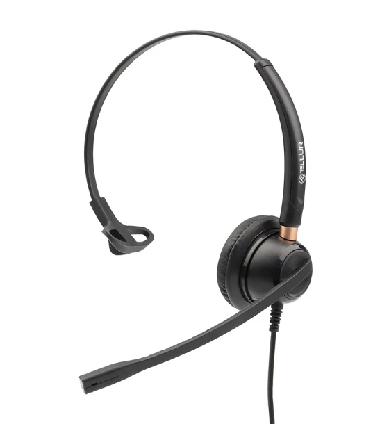 Casca audio Casti cu fir call center Tellur Voice 510N, monoaural, USB, negru