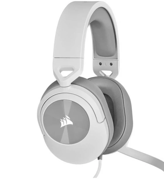 Casti cu microfon Corsair HS55 STEREO, Multi-platform Gaming and Mobile, 20Hz-20KHz, 32ohm, 114db, driver 50mm, alb