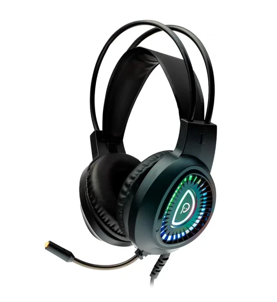 Casti cu micr. Spacer Gaming, RGB, cu fir, 2x Jack 3.5mm, 1x USB pentru iluminare, driver 40mm, control volum pe casca, microfon pe brat, reglabile, negru